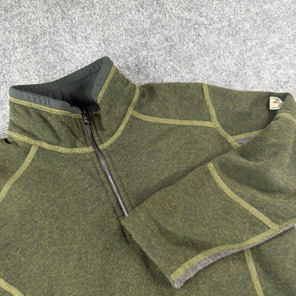 Kuhl Kashmira Fleece Pullover Kid XS (5-6) Olive Green 1/4 Zip Kashmira Gorpcore